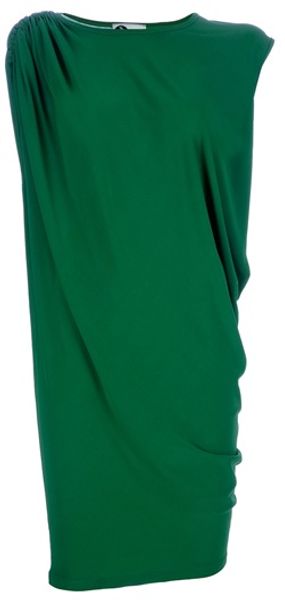 Lanvin Drape Dress - Lyst