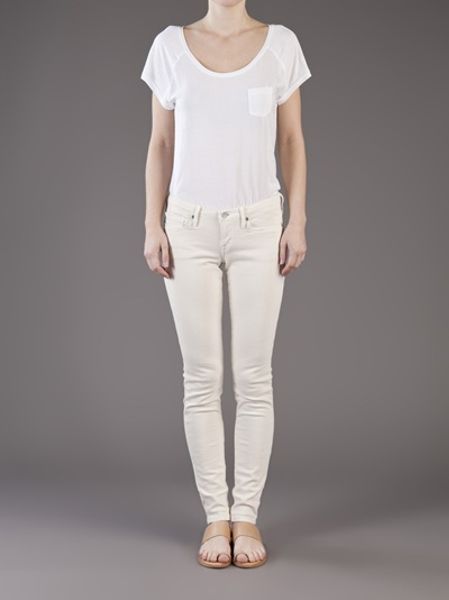 Levis Pins Low Rise Jean In White Lyst 5113