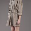Maison Martin Margiela Button Up Tie Jacket in Brown (khaki) - Lyst