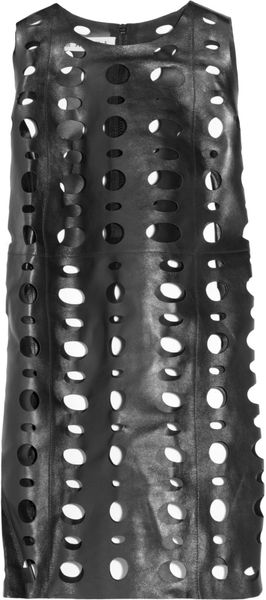 Marni Cutout Leather Dress - Lyst