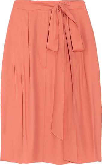  Pleated Washedtwill Skirt 