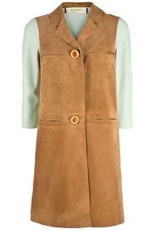 Marni Contrast Sleeve Coat - Lyst
