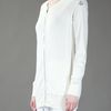 Moncler Round Neck Cardigan in White - Lyst