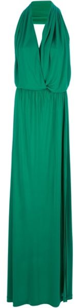 Msgm Sleeveless Maxi Dress in Green - Lyst