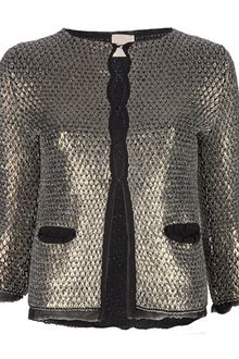 Nude Metallic Jacket - Lyst