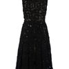 Oscar De La Renta Sequin Embellished Lace Dress in Black - Lyst