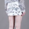 Pierre Balmain Printed Denim Skirt in White (denim) - Lyst