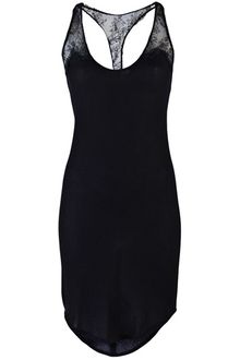 Raquel Allegra Ribbed Lace Tank Dress - Lyst