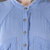 Raquel Allegra Gauze Shirt Dress in Blue - Lyst