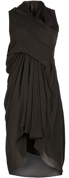 Rick Owens Silk Tunic Dress - Lyst