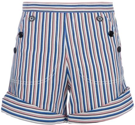 Sonia By Sonia Rykiel Button Detail Shorts in Blue - Lyst
