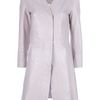 Space Leather Coat in Beige (natural) - Lyst