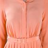 Tara Jarmon Pleated Dress in Orange - Lyst
