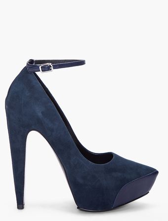 Theyskens' Theory Navy Aki Ziggy Pumps - Lyst