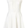 Topshop Mesh Insert Skater Dress By Dress Up in White - Lyst