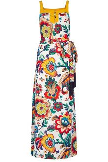 Tory Burch Floral Print Maxi Dress - Lyst