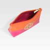 Tory Burch Small Canvas Leather Cosmetic Case in Orange (fuchsia) - Lyst