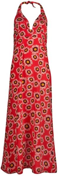 Tucker Halter Dress in Red (sunflower) - Lyst