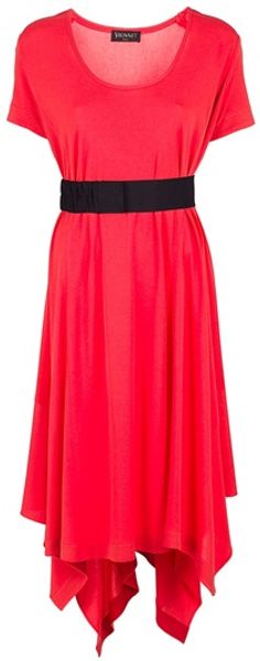 Vionnet Belted Dress in Red - Lyst