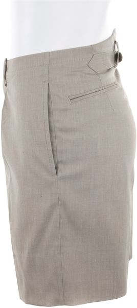 Yves Saint Laurent Checkprint Cotton Shorts - Lyst