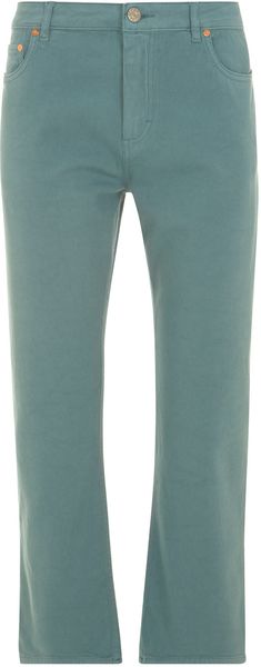  Pop Mint Cropped Boyfriend Jeans 