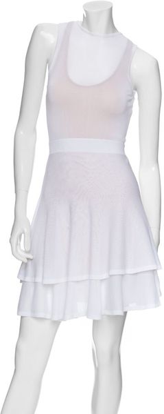 A.L.C. Flared Mini Dress with Zipper Detail - Lyst