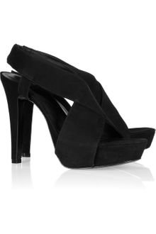 Diane Von Furstenberg Zia Suede Platform Sandals - Lyst
