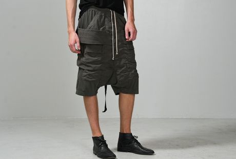 rick owens creatch cargo shorts