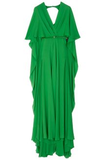 Elie Saab Silk Crep Ss W Slit Dress 14 - Lyst