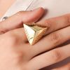 House Of Harlow Engraved Faceted Pyramid Cocktail Ring in Gold - Lyst