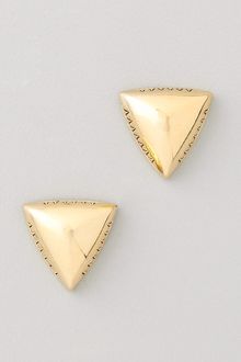 House Of Harlow Engraved Faceted Pyramid Stud Earrings - Lyst