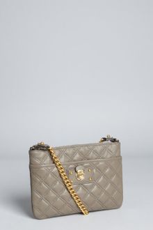 Marc Jacobs Grey Quilted Leather Murray Crossbody Bag - Lyst
