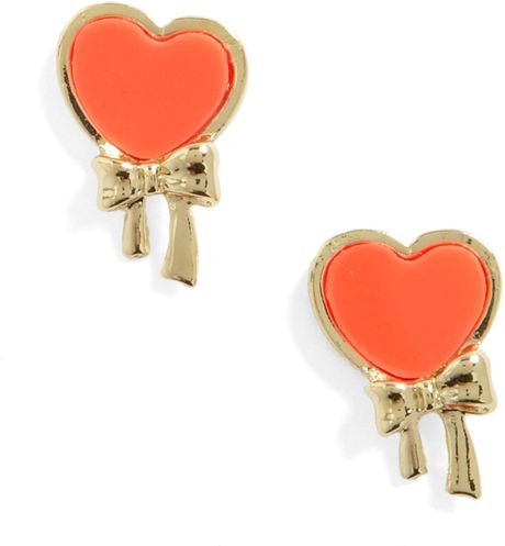 Modcloth Tied By Tied Earrings in Orange (gold) - Lyst