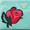 Prada Roseapplique Clutch in Blue (rose) - Lyst