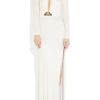 Roberto Cavalli Cutout Embellished Jersey Gown in White - Lyst