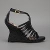 Sam Edelman Annabel Wedge Sandal in Black - Lyst
