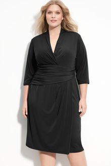 Suzi Chin For Maggy Boutique Faux Wrap Jersey Dress - Lyst