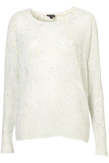 Topshop Speckle Neppy Panel Sweat - Lyst
