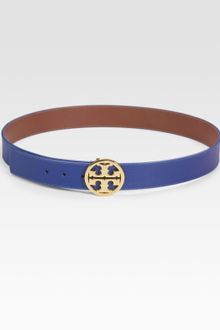 Tory Burch Logo Buckle Leather Belt - Lyst