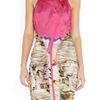 Vera Wang Printed Stretch Silksatin Dress in Multicolor (multicolored) - Lyst