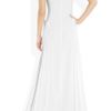 Victoria Beckham Pleat Detailed Stretch Crepe Gown in White - Lyst