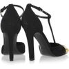 Yves Saint Laurent Candide Paneled Suede Pumps in Black - Lyst