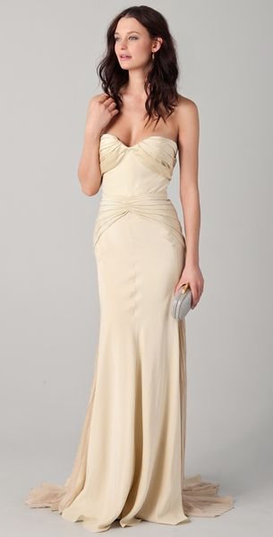 Zac Posen Duchess Satin Gown - Lyst