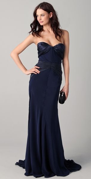 Zac Posen Duchess Satin Gown - Lyst