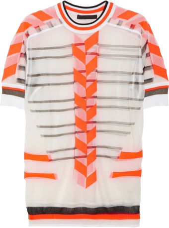 Alexander Wang Intarsia Silkblend Sweater - Lyst
