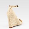 Diane Von Furstenberg Metallic Leather Espadrille Wedge Sandals in Gold - Lyst