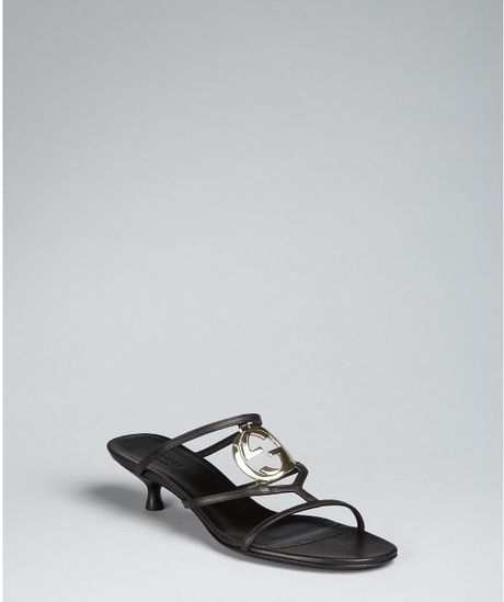 gucci black strappy sandals