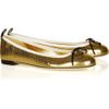 Gucci Metallic Leather Ballet Flats in Gold - Lyst