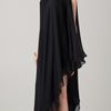 Halston Heritage One Shoulder Cascade Gown in Black - Lyst