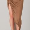 Helmut Lang Drawstring Asymmetrical Skirt in Brown - Lyst